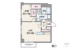 高円寺サニーマンション 1LDKの間取図画像