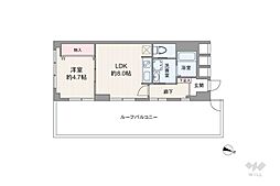 南進マンション 1LDKの間取図画像
