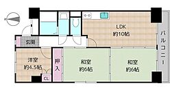 グリーンコーポ白山 3LDKの間取り