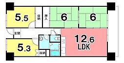 アーネスト能茶山 4LDKの間取図画像