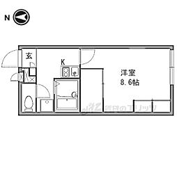 レオパレスLinden 1Kの間取図画像