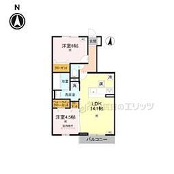 ?aison de Pino 2LDKの間取図画像