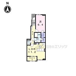 ベル・メゾン 1LDKの間取図画像