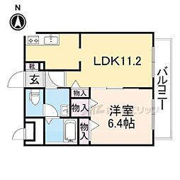 プラン・ラノ2 1LDKの間取図画像
