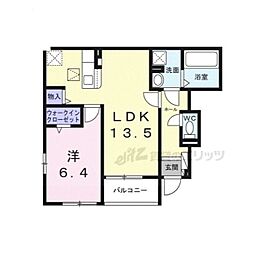 La Casa Mia Due 1LDKの間取図画像