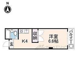 ブレスト北之庄5 1Kの間取図画像
