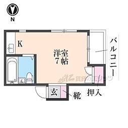 吉田ビル 3階ワンルームの間取り