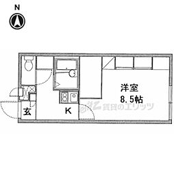 近鉄奈良線 大和西大寺駅 バス20分 平城中山北口下車 徒歩3分の賃貸アパート 2階1Kの間取り