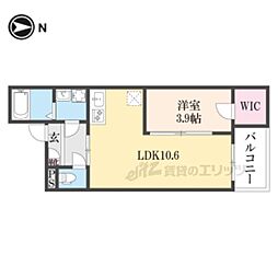 ジーメゾン郡山リアン 3階1LDKの間取り