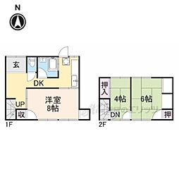 杉山連棟　（2階建） 2階3DKの間取り