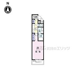 JR和歌山線 畠田駅 徒歩7分の賃貸アパート 1階1Kの間取り
