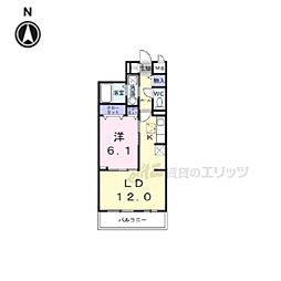 Ｓｕｎｌｉｔ大和郡山 1階1LDKの間取り