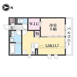 セントセシリア 2階1LDKの間取り