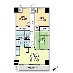 プラージュ司 3LDKの間取図画像