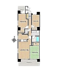ライオンズマンション赤池 3LDKの間取図画像
