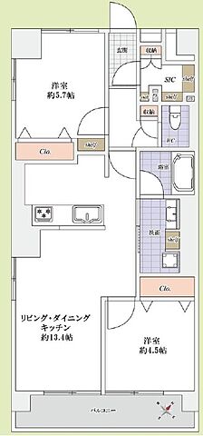間取り 日商岩井新小岩マンション 2階/-