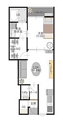 L-bloom東櫛原 1LDKの間取図画像