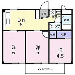 間取図画像 3DK