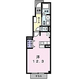 フォレストヒルズ3号館 ワンルームの間取図画像