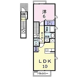 グラティテュード 1LDKの間取図画像