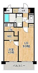 ボスコボブビルディング 1LDKの間取図画像