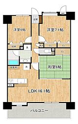 エバーライフネアシティ久留米壱番館 3LDKの間取図画像