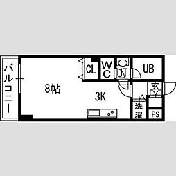 PRIME　URBAN北14条 10階1Kの間取り