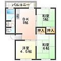上高丸厚生年金住宅3号棟5階4.5万円