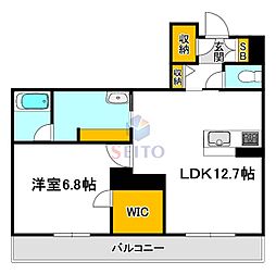 和の杜 江坂 1LDKの間取図画像