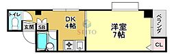 メイフェアマンション 1DKの間取図画像