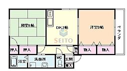 ペニョワールあさひ 2DKの間取図画像