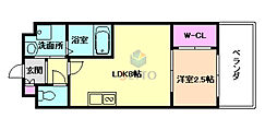 セレニテ三国プリエ 1LDKの間取図画像