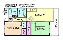 メゾン・ド・プラス豊中 2LDKの間取図画像