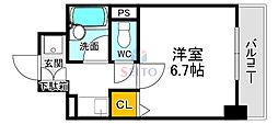 サン・イーストエサカ 1Kの間取図画像