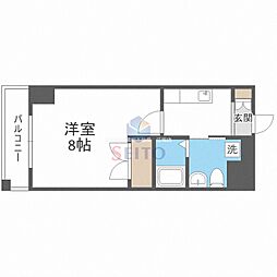 S-FORT江坂リベルツ 1Kの間取図画像