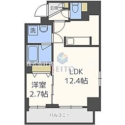フレール江坂レジデンシャル 1LDKの間取図画像
