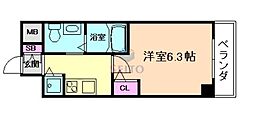 エスリード江坂江の木町 1Kの間取図画像