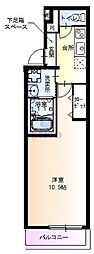 フジパレスJR吹田駅東 1Kの間取図画像