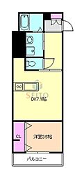 ファーストフィオーレ江坂江の木町パークサイド 1DKの間取図画像