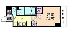 THEMUTUAL江坂 1Kの間取図画像