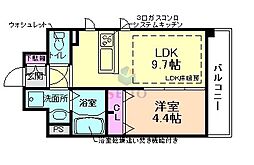 第23関根マンション 1LDKの間取図画像
