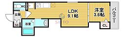 GRAND FORT 1LDKの間取図画像