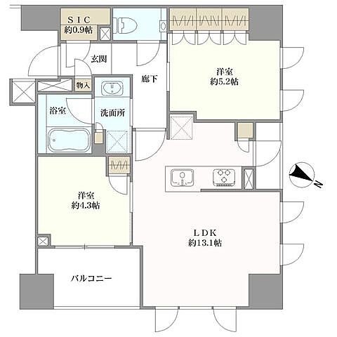 間取り パークホームズ日本橋浜町ザテラス 3階/-