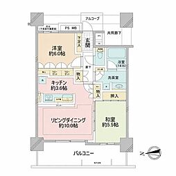 ブリリアタワー品川シーサイド 2LDKの間取図画像