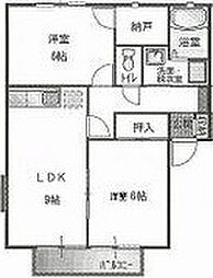 レーベン1 2LDKの間取図画像