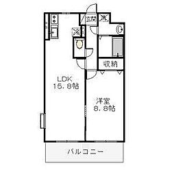 壱番館元今泉 1LDKの間取図画像