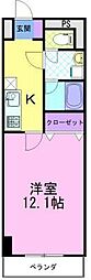 LOTUSMARSH元今泉 1Kの間取図画像