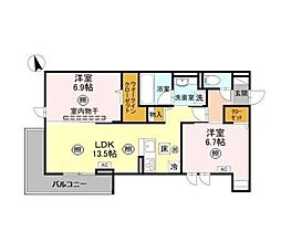 D-Satsuki 2LDKの間取図画像