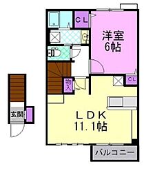 フェリーチェ2 1LDKの間取図画像