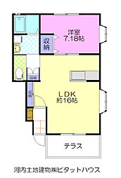 プチロジェ清原台1 1LDKの間取図画像